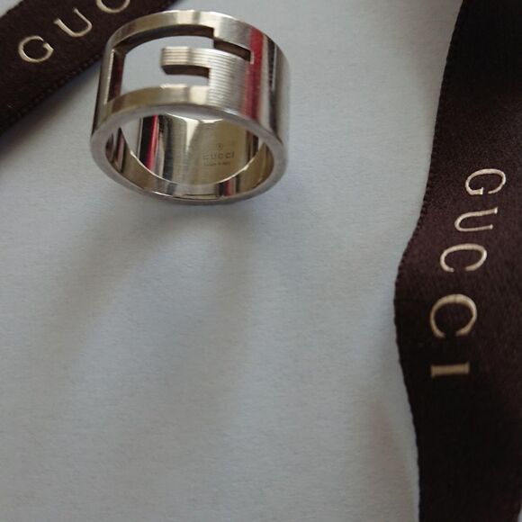 Gucci sterling silver ring Size 19 - Picture 2 of 8